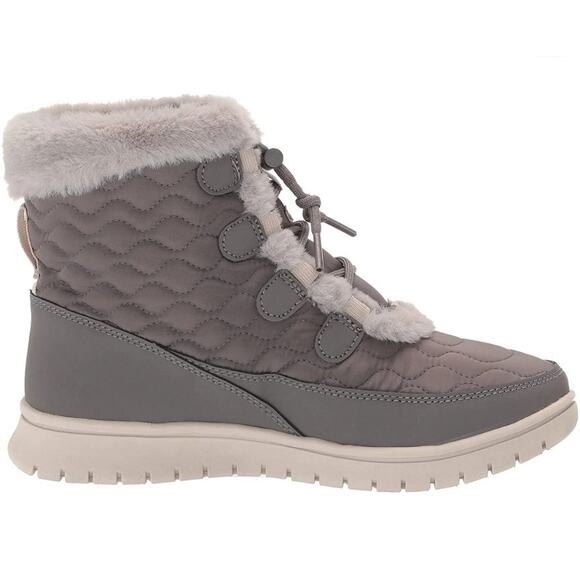 Ryka Womens Gray Snow Bound Water Repellent Faux Fur Winter Boots Lace sz 9 NEW - Picture 5 of 6